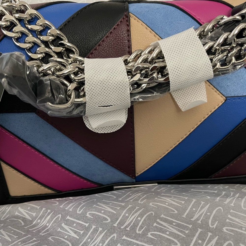 Colorful Patchwork Chain Bag